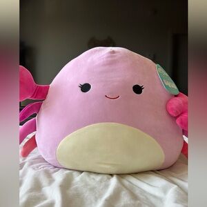 NEW with tags - Cailey Squishmallows Pink Crab Plush Toy - Large